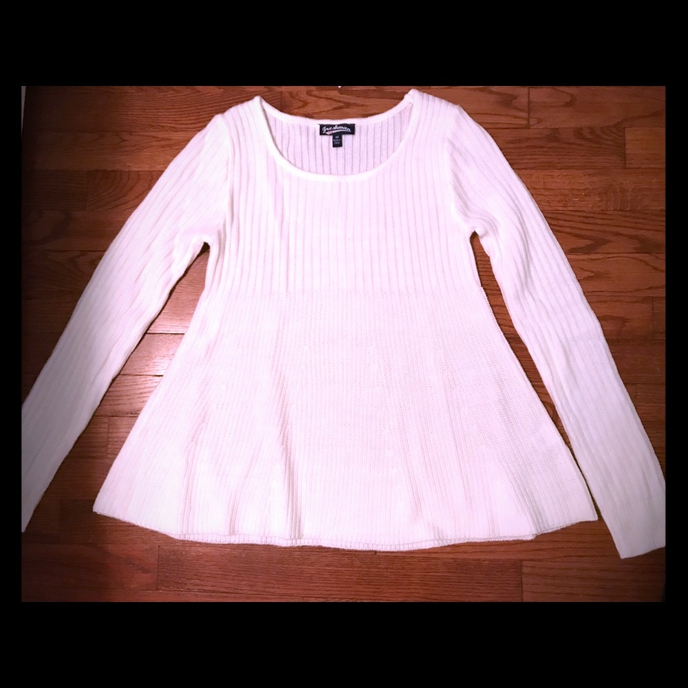 White Knit Sweater Top